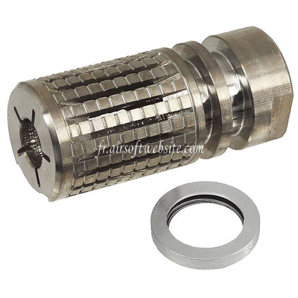 5KU Acier Inoxydable KAC PDW Style TRIPLE TAP Frein de Bouche Cache-Flamme Convient pour -14mm CCW sens antihoraire Canon Fusil Airsoft