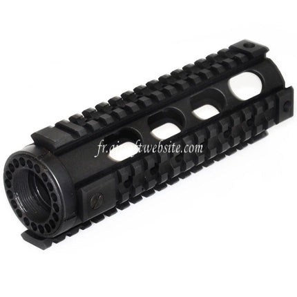 5KU 183mm Fighting Cat Carabine Length Free Float Garde-Main 4-Side Rail System Convient pour M4 M16 Série AEG GBB Fusil Airsoft Noir
