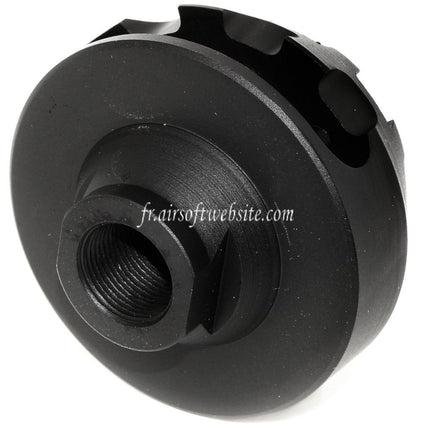 5KU Aluminum Cookie Cutter Comp Frein de Bouche Convient pour -14mm CCW sens antihoraire Canon Fusil Airsoft Noir