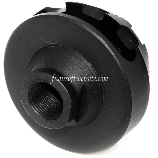 5KU Aluminum Cookie Cutter Comp Frein de Bouche Convient pour -14mm CCW sens antihoraire Canon Fusil Airsoft Noir