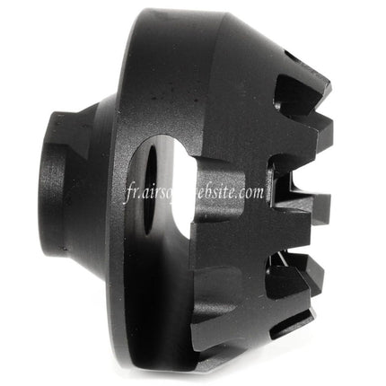 5KU Aluminum Cookie Cutter Comp Frein de Bouche Convient pour -14mm CCW sens antihoraire Canon Fusil Airsoft Noir