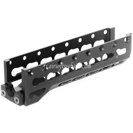 5KU 155mm Alfa Bas Rail de Garde-Main Convient pour GHK LCT INOKASU D-BOYS Tokyo Marui AK Série AEG Fusil Airsoft Noir