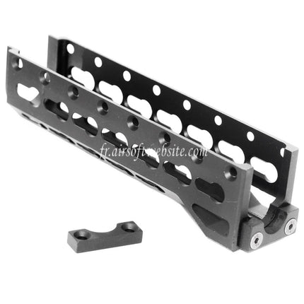 5KU 155mm Alfa Bas Rail de Garde-Main Convient pour GHK LCT INOKASU D-BOYS Tokyo Marui AK Série AEG Fusil Airsoft Noir