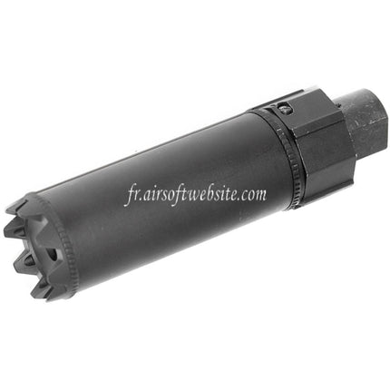 5KU Socom Mini Monster QD Silencieux avec Frein de Bouche Convient pour -14mm CCW sens antihoraire Canon Fusil Airsoft Noir