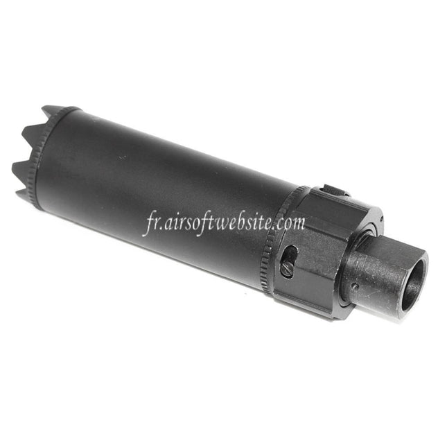 5KU Socom Mini Monster QD Silencieux avec Frein de Bouche Convient pour -14mm CCW sens antihoraire Canon Fusil Airsoft Noir