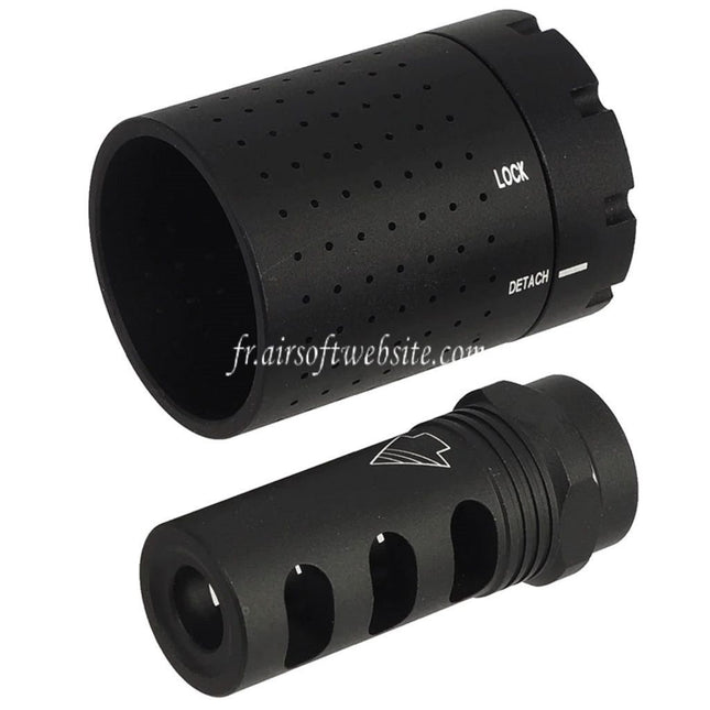 5KU Aluminum Ferfrans Modulaire Frein de Bouche CRD Cache-Flamme -14mm CCW sens antihoraire Filetage