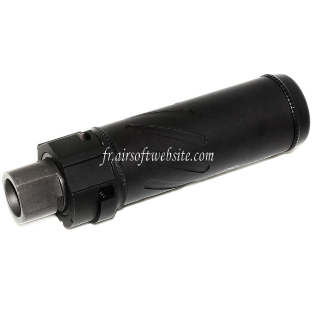 5KU 128mm/149mm SOCOM556 Mini QD Silencieux B avec Frein de Bouche Convient pour -14mm CCW sens antihoraire Canon Fusil Airsoft Noir