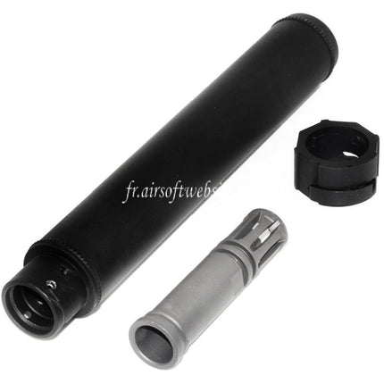 5KU 249mm SOCOM762 SS QD Silencieux A avec Frein de Bouche Convient pour -14mm CCW sens antihoraire Canon Fusil Airsoft Noir
