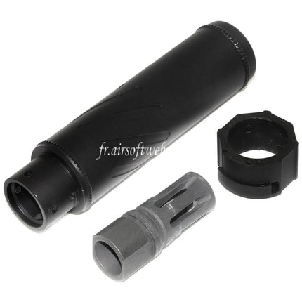 5KU 153mm/173mm SOCOM556 RC QD Silencieux avec Frein de Bouche Convient pour -14mm CCW sens antihoraire Canon Fusil Airsoft Noir
