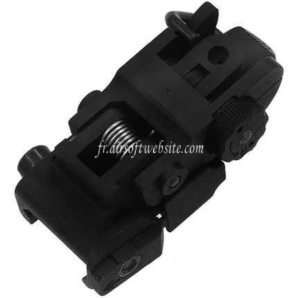 Airsoft Website Kunststoff M4SS Klappvisier Passend für 20mm Picatinny Schiene Gewehr