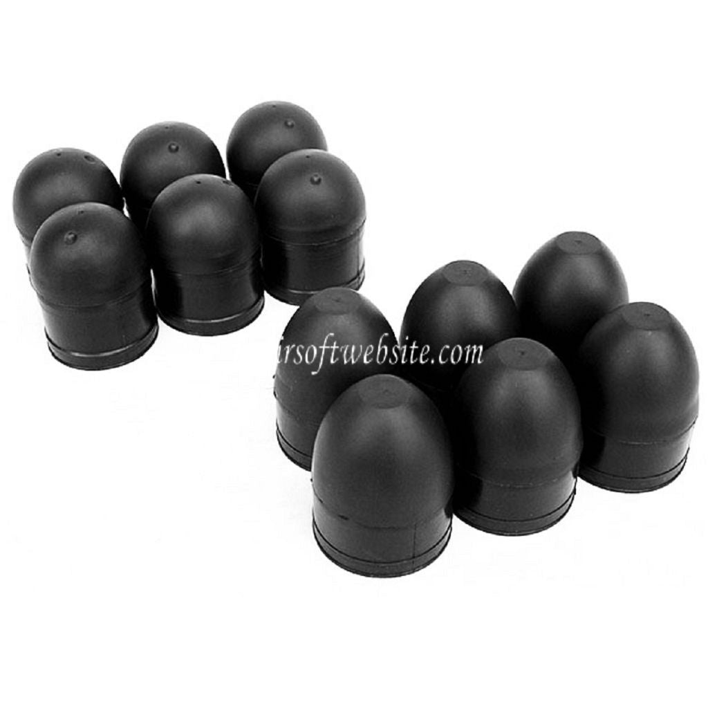 5KU 12pièces Remplacement Caoutchouc Bullet Greande Head Convient pour 40mm Cartouche Noir