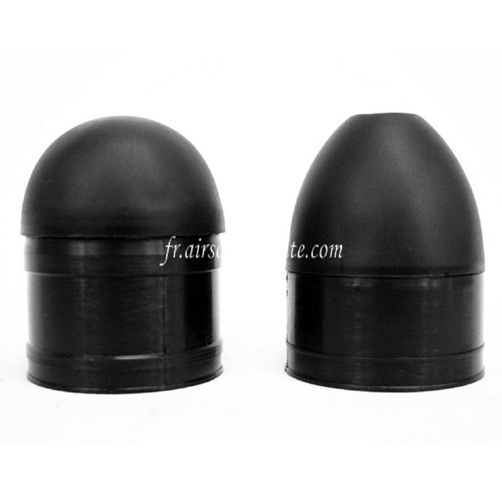 5KU 12pièces Remplacement Caoutchouc Bullet Greande Head Convient pour 40mm Cartouche Noir
