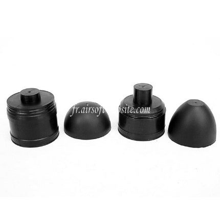 5KU 12pièces Remplacement Caoutchouc Bullet Greande Head Convient pour 40mm Cartouche Noir