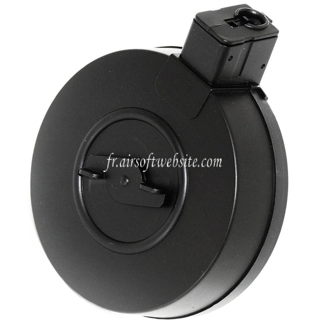 Airsoft Website 370 Billes Chargeur Tambour Convient pour WELL R2 Tokyo Marui Vz61 SCORPION Série SMG Fusil Noir