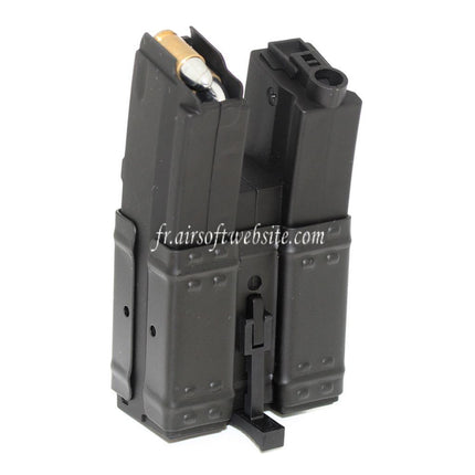 CYMA 250 Billes Hi-Cap Dual Chargeur Convient pour Classic Army / CYMA / G&P / Golden Eagle / JG / SRC / Tokyo Marui MP5 Série AEG Fusil Airsoft Noir