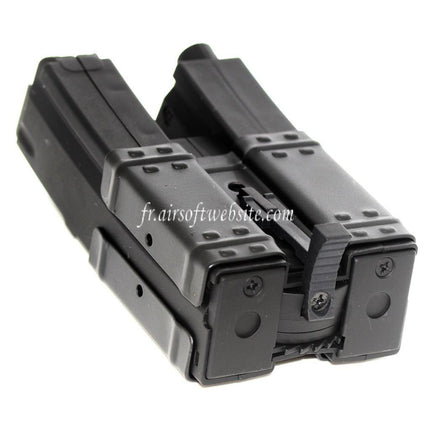 CYMA 250 Billes Hi-Cap Dual Chargeur Convient pour Classic Army / CYMA / G&P / Golden Eagle / JG / SRC / Tokyo Marui MP5 Série AEG Fusil Airsoft Noir