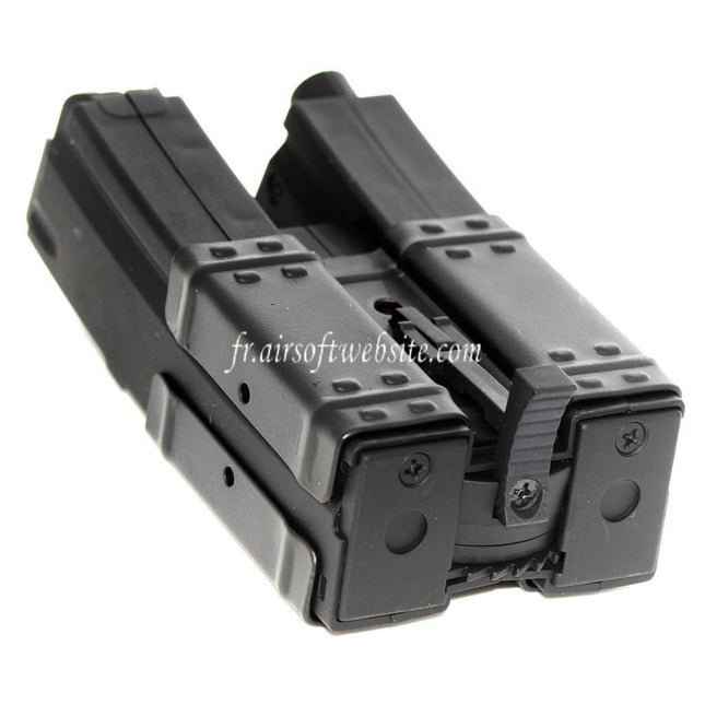 CYMA 250 Billes Hi-Cap Dual Chargeur Convient pour Classic Army / CYMA / G&P / Golden Eagle / JG / SRC / Tokyo Marui MP5 Série AEG Fusil Airsoft Noir