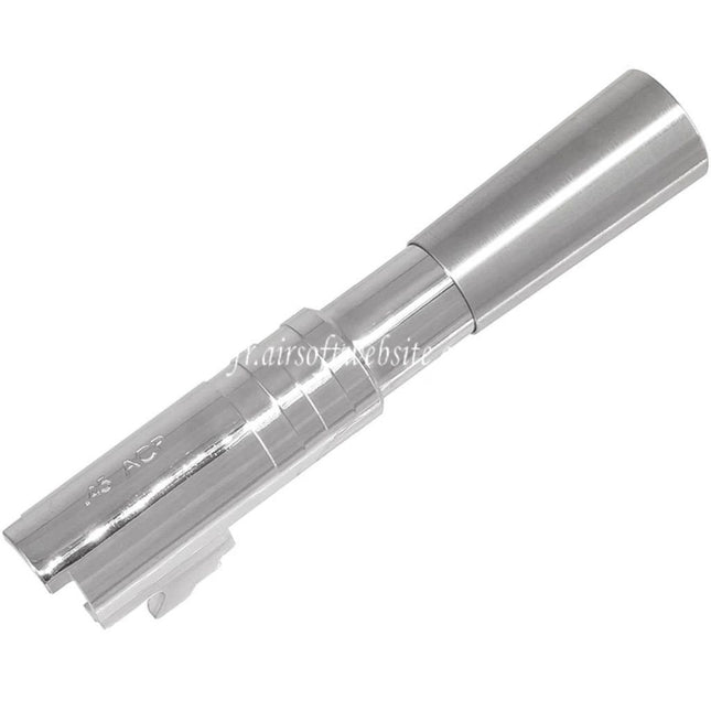 5KU Acier inoxydable Comp Ready Canon extérieur Convient pour Tokyo Marui Hi-Capa 4.3 Série GBB Pistolets Airsoft Argent