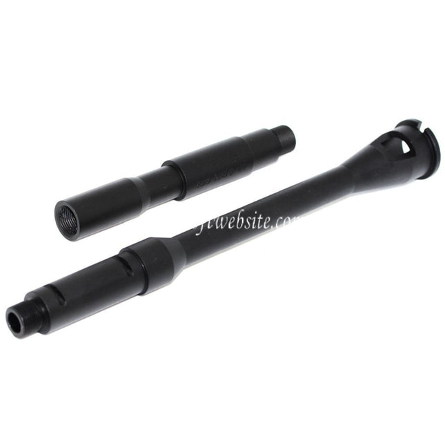 5KU 14.5 Pouces Aluminium M4A1 Canon Extérieur -14mm CCW sens antihoraire Convient pour WA M4 M16 Série GBB Fusil Airsoft Noir