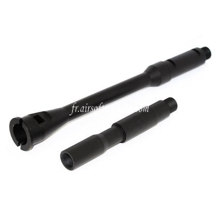 5KU 14.5 Pouces Aluminium M4A1 Canon Extérieur -14mm CCW sens antihoraire Convient pour WA M4 M16 Série GBB Fusil Airsoft Noir