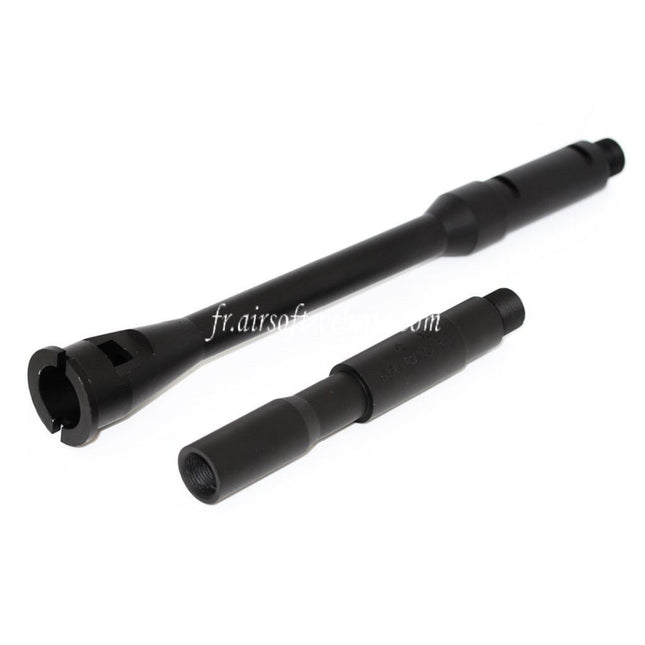 5KU 14.5 Pouces Aluminium M4A1 Canon Extérieur -14mm CCW sens antihoraire Convient pour WA M4 M16 Série GBB Fusil Airsoft Noir