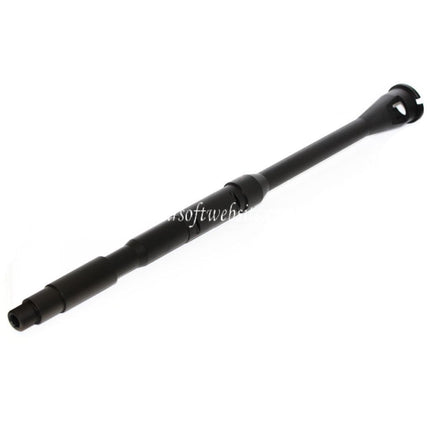 5KU 14.5 Pouces Aluminium M4A1 Canon Extérieur -14mm CCW sens antihoraire Convient pour WA M4 M16 Série GBB Fusil Airsoft Noir
