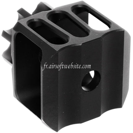5KU CNC Aluminium LAF-28 Style Frein de Bouche Cache-Flamme Convient pour -14mm CCW sens antihoraire Canon Fusil Airsoft Noir