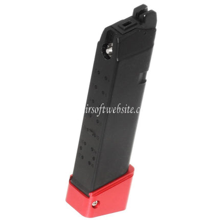 DOUBLE BELL 24 Billes Co2 Chargeur Convient pour G17 G18C G-Série GBB Pistolet Airsoft Noir/Rouge