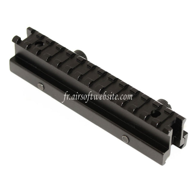 Airsoft Website 20mm 14-Slots 0.8 Pouce See Through Mini Riser Montage Convient pour 20mm Rail System Noir