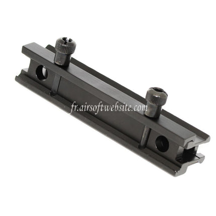 Airsoft Website 20mm 14-Slots 0.8 Pouce See Through Mini Riser Montage Convient pour 20mm Rail System Noir