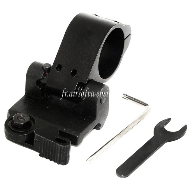 Airsoft Website 30mm Tactical Retourner sur le côté QD FTS Montage Convient pour 20mm Rail System Noir
