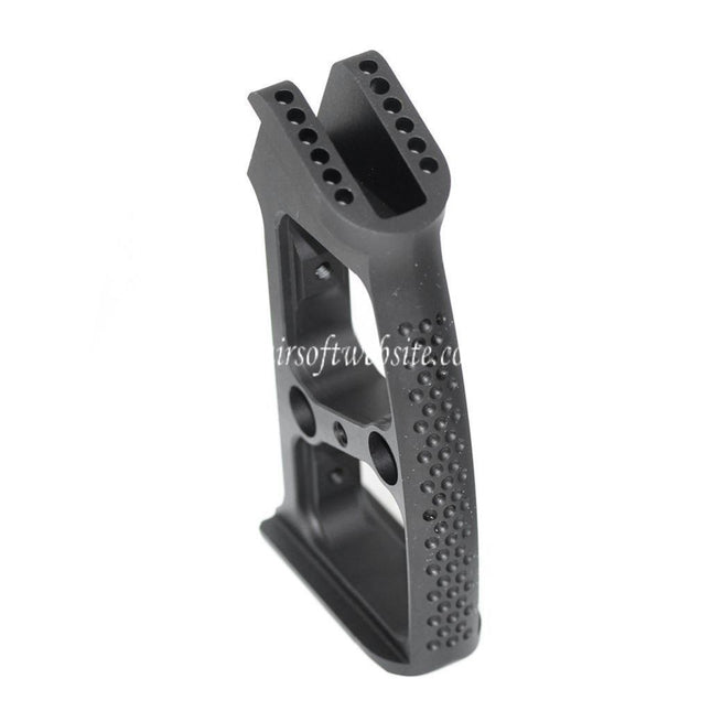 5KU Aluminum Pistolet Poignée (Ball / Edge / Knurly) Convient pour M4 M16 Série GBB Fusil Airsoft Noir
