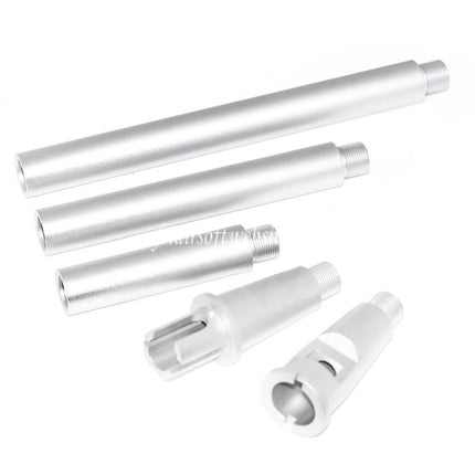 Airsoft Website Aluminium M4A1 4-Segments Métal Canon Extérieur -14mm CCW sens antihoraire Convient pour M4 M16 Série AEG (18.125 Pouces) GBBR(17.25 Pouces) Fusil