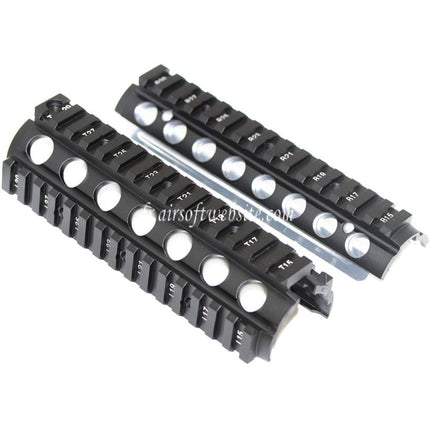 E&C 170mm CNC Aluminum KAC Type M4A1 M4CQB RAS Rail de Garde-Main Convient pour CYMA E&C D-Boys G&P Classic Army KWA G&G Tokyo Marui M4 M16 Série AEG Fusil Airsoft Noir