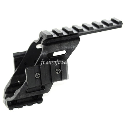 Airsoft Website 20mm Weaver Rail Lunette Montage Base Convient pour WE KSC Tanaka Tokyo Marui G17 G18C Série Pistolet Noir