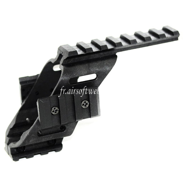 Airsoft Website 20mm Weaver Rail Lunette Montage Base Convient pour WE KSC Tanaka Tokyo Marui G17 G18C Série Pistolet Noir
