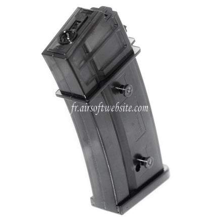 Airsoft Website 470 Billes Hi-Cap Chargeur Convient pour G36 Série AEG Fusil Noir
