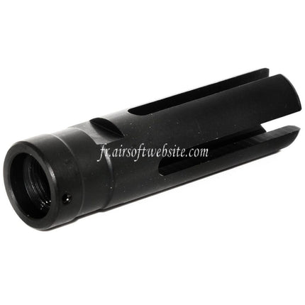 Golden Eagle 80mm 4-Prong G36 Frein de Bouche Cache-Flamme Convient pour -14mm CCW sens antihoraire Canon Fusil Airsoft Noir