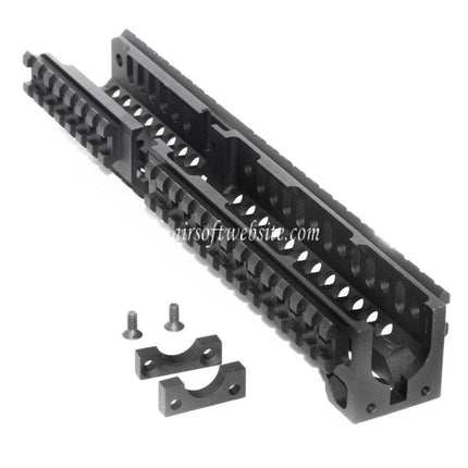 5KU CNC Aluminum 254mm B30 Style Long Bas Rail de Garde-Main Convient pour LCT GHK E&L Tokyo Marui AK Série AEG GBB Fusil Airsoft Noir