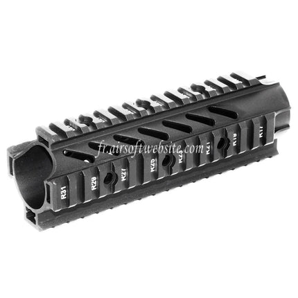 APS CNC Aluminum 176mm 7 Pouces OD Free Float Rail de Garde-Main Convient pour M4 M16 Série AEG Fusil Airsoft Noir