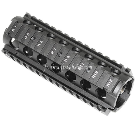 CYMA 170mm CNC Aluminum KAC Type M4A1 M4CQB RAS Rail de Garde-Main Convient pour CYMA E&C D-Boys G&P Classic Army KWA G&G Tokyo Marui M4 M16 Série AEG Fusil Airsoft Noir