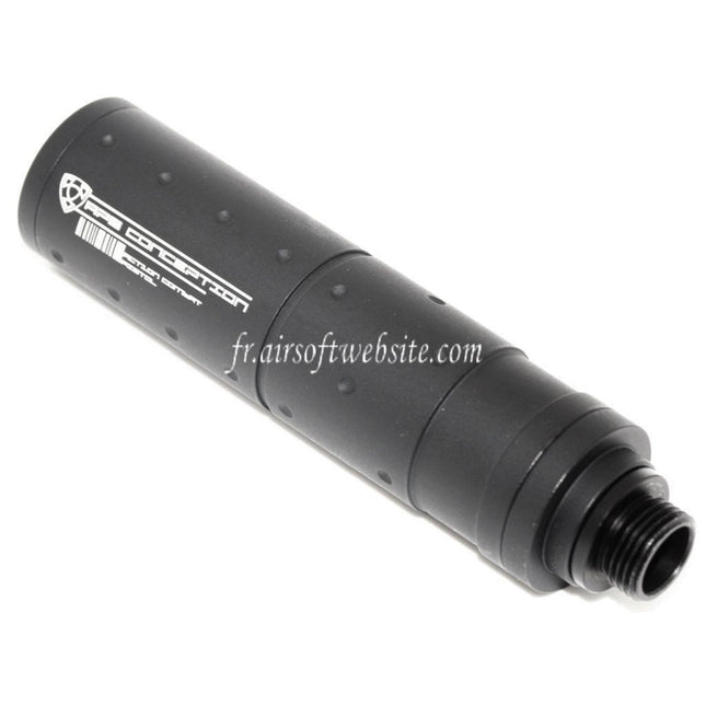 APS Silencieux avec Adaptateur -14mm -12mm CCW sens antihoraire Convient pour ACP601 606 Black Hornet Tokyo Marui G17 Série GBB Pistolet Airsoft