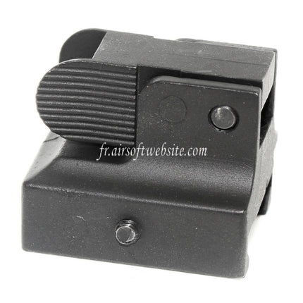 Airsoft Website Métal Rabattable Guidon Convient pour 20mm 1913 Picatinny Rail M4 M16 AEG Fusil