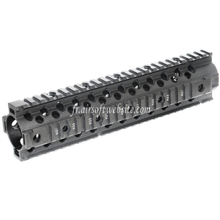 CYMA CNC Aluminum 255mm 10 Pouces Free Float RIS Rail de Garde-Main Convient pour M4 M16 Série AEG Fusil Airsoft Noir