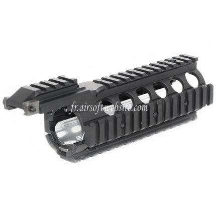 CYMA CNC Aluminum 210mm RAS Rail de Garde-Main avec Rail Cover Convient pour Tokyo Marui M4 M16 Série AEG / WA M4 M16 Série GBB Fusil Airsoft Noir