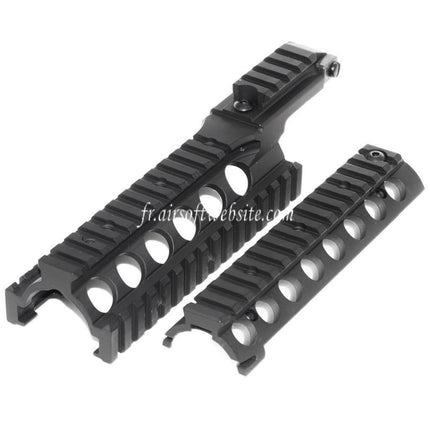 CYMA CNC Aluminum 210mm RAS Rail de Garde-Main avec Rail Cover Convient pour Tokyo Marui M4 M16 Série AEG / WA M4 M16 Série GBB Fusil Airsoft Noir