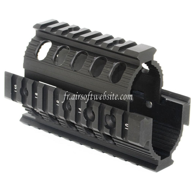 CYMA CNC Aluminum 135mm Rail de Garde-Main Convient pour Tokyo Marui D-Boys CYMA APS VFC Matrix AK74U Série AEG Fusil Airsoft Noir