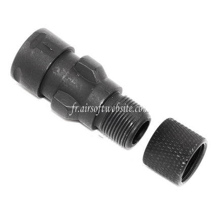 CYMA Metall Mündungsbremse Muzzle Adapter Passend für CM041 CM049 MP5 AEG Airsoft Gewehr Schwarz