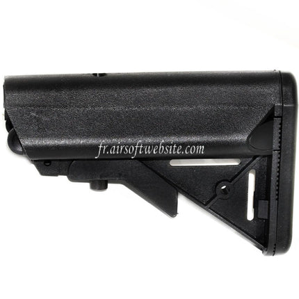 E&C Polymère MK18 MOD 0 LMT Crane Crosse Convient pour Tokyo Marui M4 M16 Série AEG Fusil Airsoft Noir
