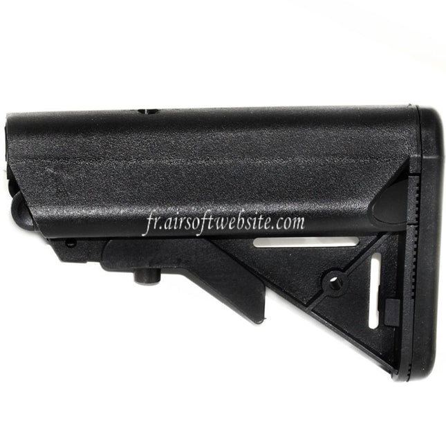 E&C Polymère MK18 MOD 0 LMT Crane Crosse Convient pour Tokyo Marui M4 M16 Série AEG Fusil Airsoft Noir